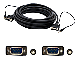 AddOn 15ft VGA Cable - VGA cable - HD-15 (VGA), mini-phone stereo 3.5 mm (M) to HD-15 (VGA), mini-phone stereo 3.5 mm (M) - 15 ft - black 1 thumbnail image