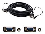 AddOn 15ft VGA Cable - VGA cable - HD-15 (VGA), mini-phone stereo 3.5 mm (M) to HD-15 (VGA), mini-phone stereo 3.5 mm (M) - 15 ft - black