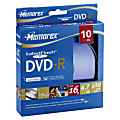 Memorex® Labelflash™ DVD-R Media Blister Pack, 4.7GB/120 Minutes, Pack Of 10 Discs