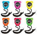 Champion Sports Stopwatches, Assorted Neon Colors, Pack Of 6 Stopwatches