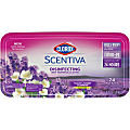 Clorox Scentiva Wet Mopping Cloths, Tuscan Lavender, White, Pack Of 24 Cloths