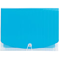Smead Letter Expanding File - 8 1/2" x 11" - 12 Pocket(s) - 12 Divider(s) - Teal, Clear - 1 Each 1 thumbnail image