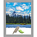 Amanti Art Rectangular Picture Frame, 25” x 31”, Matted For 22” x 28”, Brushed Nickel