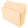 Office Depot® Brand File Folders, 1/3 Tab Cut, Assorted Position, Letter Size, Manila, Pack Of 100 Folders