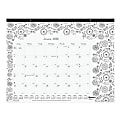 2026 Blueline® DoodlePlan™ Monthly Desk Pad Coloring Calendar, 22” x 17”, Motif, January To December, C2917311 1 thumbnail image