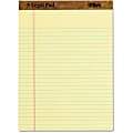 TOPS Legal Ruled Writing Pads - 50 Sheets - Stitched - Legal Ruled - 0.34" Ruled - Ruled - 16 lb Basis Weight - 8 1/2" x 11 3/4" - 0.60" x 11.8"8.5" - Canary Paper - Perforated, Chipboard Backing, Perforated, Acid-free, Sturdy Back, Heavyweight - 3 / Pack