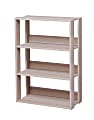 IRIS Mado 35"H 3-Tier Wide Open Shelving Unit, Light Brown 1 thumbnail image