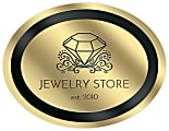 Custom 1-Color Foil-Embossed Labels And Stickers, 2-7/8" x 3-3/4" Oval, Box Of 500 Labels 1 thumbnail image