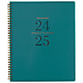 2024-2025 AT-A-GLANCE® Signature Lite Weekly/Monthly Academic Planner, 8-1/2" x 11", Teal, July 2024 To June 2025, YP90LA12