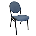 Office-Stor PLUS Banquet Padded Fabric Seat, Fabric Back Stacking Chair, 16" Seat Width, Blue Seat/Blue Frame, Quantity: 1