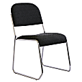 OfficeStor PLUS Sled-Base Stacking Chair, Chrome/Black
