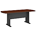 Bush Business Furniture 79"W x 34"D Racetrack Oval Conference Table, Mahogany/Graphite Gray, Standard Delivery 1 thumbnail image