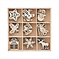 Creative Christmas Crafts, Wooden Ornaments, Set Of 9 Ornaments 1 thumbnail image
