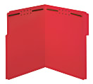 Office Depot® Brand Color Fastener File Folders, Letter Size (8-1/2" x 11"), 2" Expansion, Red, Box Of 50