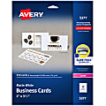 Avery® Laser Microperforated Business Cards, Sure Feed® Technology, 2" x 3 1/2", White, Pack Of 250