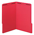 Office Depot® Brand Color Fastener File Folders, 8 1/2" x 14", Legal, Red, Box of 50