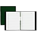 Blueline® NotePro Hard Romanel Cover Notebook, Letter Size (8 1/2" x 11"), 100 Sheets, Green