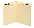 Office Depot® Brand Manila Fastener Folders, 2 Fasteners, Straight Cut, Letter Size, Box of 50 Folders