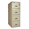 Sentry®Safe FIRE-SAFE® 4-Drawer Vertical File Cabinet, 53 5/8"H x 19 5/8"W x 31"D, Putty 1 thumbnail image