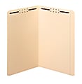 Office Depot® Brand Manila Fastener Folders, 2 Fasteners, Straight Cut, Legal Size, Box of 50 Folders