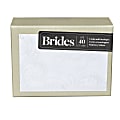 BRIDES® Thank You Cards With Envelopes, 5" x 3 1/2", White Wisp, Pack Of 40