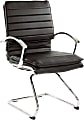 Office Star™ SPX23595C Faux Leather Mid-Back Guest Chair, Black