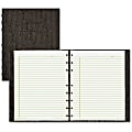 Blueline Executive Wirebound Notebook - 150 Sheets - Twin Wirebound, Twin Wirebound - Ruled - 9 1/4" x 7 1/4" - Black Cover - Hard Cover, Micro Perforated, Tab, Index Sheet, Pocket, Self-adhesive Tab - Recycled - 1Each 1 thumbnail image
