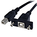 StarTech.com 1 ft Panel Mount USB Cable B to B - F/M - For customized USB device solutions; allows the USB connection to be mounted on a secure easily accessible panel 1 thumbnail image