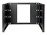 Tripp Lite 8U Wall-Mount Bracket for Small Switches and Patch Panels, Hinged - Network device mounting bracket - wall mountable - black - 8U - 19"