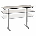 Move 40 Series by Bush Business Furniture 72"W Electric Height-Adjustable Standing Desk, White Spectrum/Cool Gray Metallic, Standard Delivery