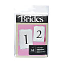 BRIDES® Ornate Table Numbers, 1-12, 4 1/8" x 5 1/2", White/Black