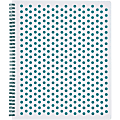 TOPS® Polka Dot Design Double Wire Spiral Notebook, 11" x 9", Teal Polka Dot 1 thumbnail image