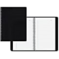 Blueline® Duraflex Notebook, 8 1/2" x 11", College Ruled, 80 Sheets, 50% Recycled, Black