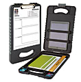 Office Depot® Brand Portable Tablet Storage Clipboard Case, 16-1/8"H x 10-1/4"W x 1-5/8"D, Charcoal