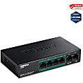 TRENDnet 6-Port Fast Ethernet PoE+ Switch, 4x Fast Ethernet PoE Ports, 2x Fast Ethernet Ports, 60W PoE Budget, 1.2 Gbps Switch Capacity 1 thumbnail image