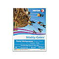 Xerox® Vitality Colors™ Colored Multi-Use Print & Copy Paper, Letter Size (8 1/2" x 11"), 20 Lb, 30% Recycled, Assorted Pastels, Ream Of 500 Sheets