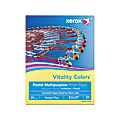 Xerox® Vitality Colors™ Pastel Plus Multi-Use Printer Paper, Letter Size (8 1/2" x 11"), 24 Lb, 30% Recycled, Yellow, Ream Of 500 Sheets