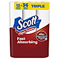 Scott Paper Towels, Choose-A-Sheet, 12 Triple Rolls, 150 Sheets Per Roll, White 1 thumbnail image
