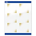 Avery® Printable Labels With Sure Feed® Technology, S00-EWQ, Square, 3" x 3", Glossy White With Preprinted Gold-Blush Pattern, Pack Of 60 1 thumbnail image