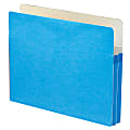 Smead® Color File Pockets, Letter Size, 1 3/4" Expansion, 9 1/2" x 11 3/4", Blue