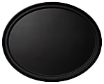 Cambro Camtread Oval Serving Trays, 25"W, Black, Pack Of 6 Trays