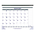 2024 Blueline® Net Zero Carbon Monthly Desk Pad Calendar, 22" x 17", 50% Recycled, January To December 2024 , C177847