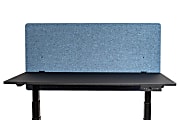 Luxor RECLAIM Acoustic Privacy Desk Panels, 48"W, Pacific Blue