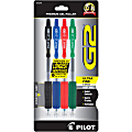 Pilot G2 Retractable Gel Pens, Ultra Fine Point, 0.38 mm, Black, Assorted Barrels, Assorted Ink Colors, Pack Of 4 1 thumbnail image