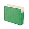 Smead® Color File Pockets, Letter Size, 3 1/2" Expansion, 9 1/2" x 11 3/4", Green
