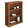 Realspace® Premium Bookcase, 3-Shelf, Brushed Maple