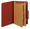Office Depot® Brand Pressboard Classification Folders With Fasteners, Legal Size, 100% Recycled, Red, Pack Of 10 Folders