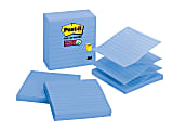 Post-it Super Sticky Pop-up Notes, 4 in x 4 in, 5 Pads, 90 Sheets/Pad, Blue