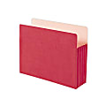 Smead® Color File Pockets, Letter Size, 5 1/4" Expansion, 9 1/2" x 11 3/4", Red 1 thumbnail image