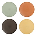 Gibson Elite Capetown 4-Piece Stoneware Dessert Plate Set, 8”, Assorted Colors 1 thumbnail image